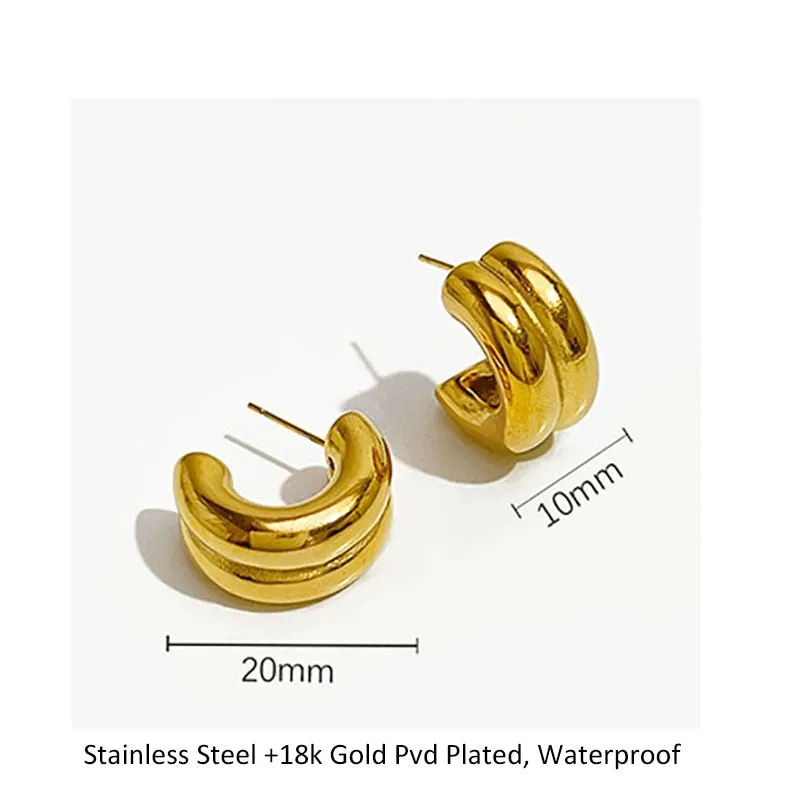 TEEK - Bold Thick Hoop Earrings