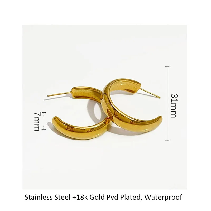 TEEK - Bold Thick Hoop Earrings