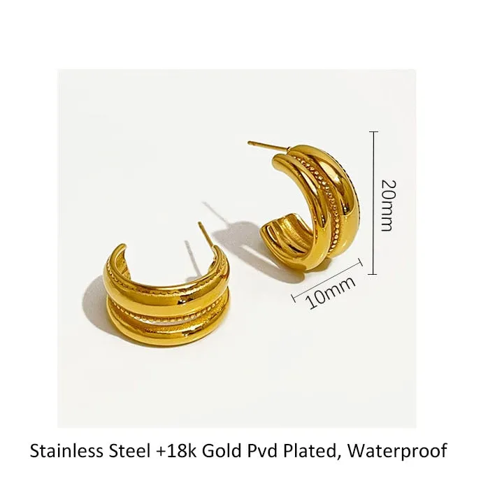 TEEK - Bold Thick Hoop Earrings