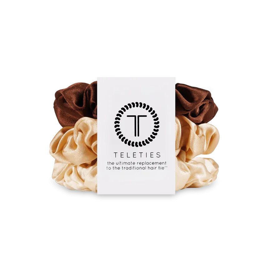 Teleties Large Silk Scrunchie - For the Love of Nudes