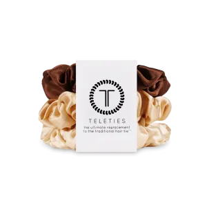 Teleties Large Silk Scrunchie - For the Love of Nudes