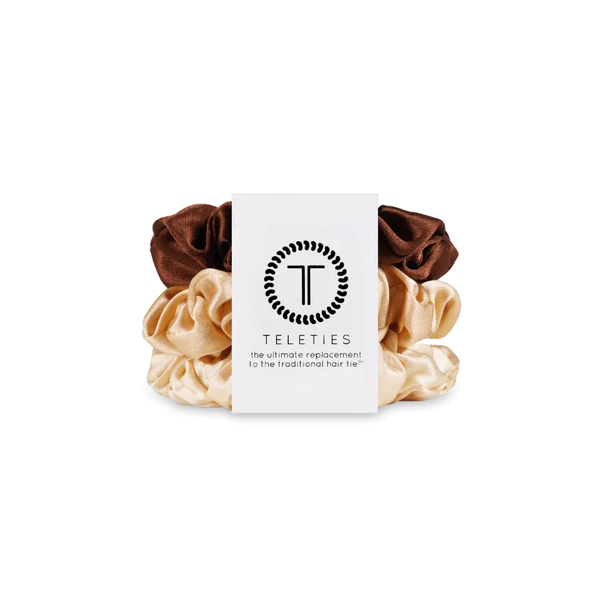 Teleties Small Silk Scrunchie - For the Love of Nudes