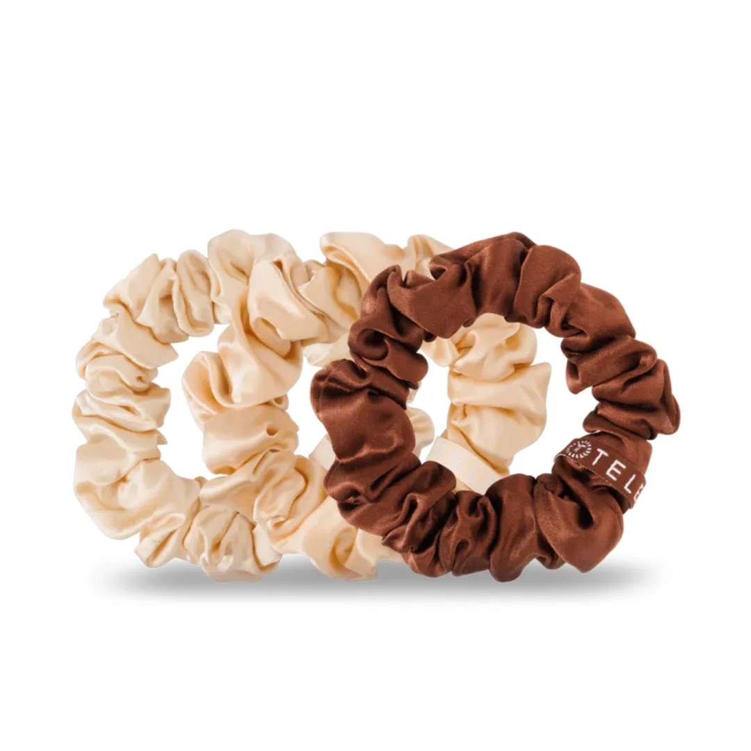 Teleties Small Silk Scrunchies - Set of 3