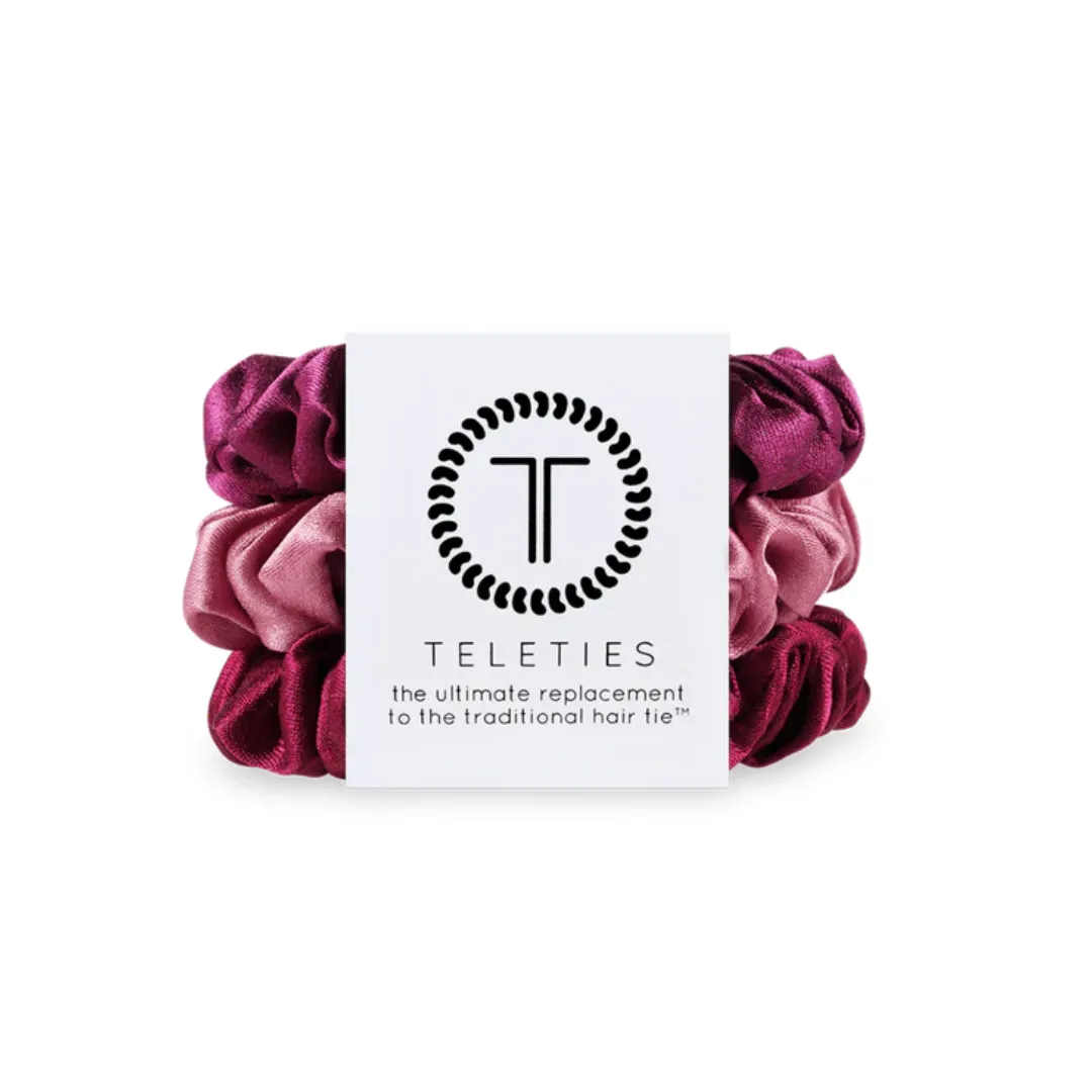 Teleties Small Silk Scrunchies - Set of 3