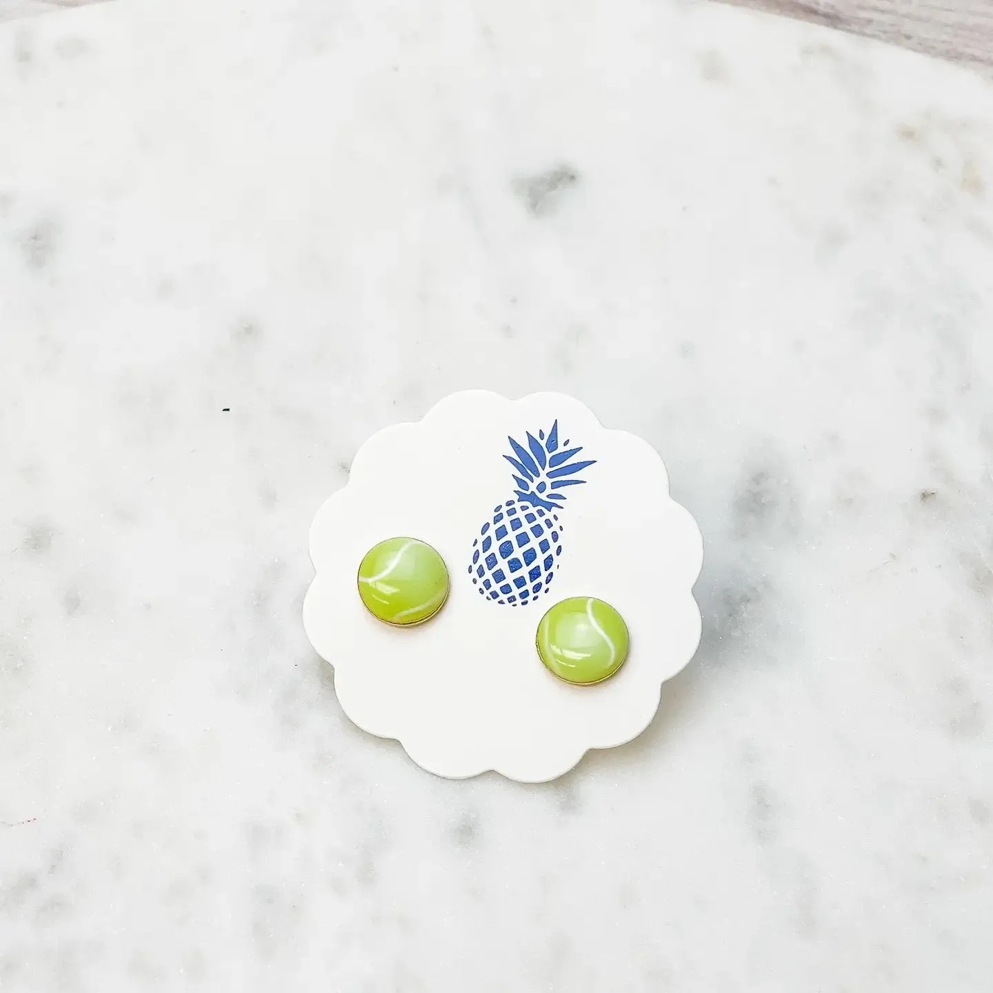 Tennis Enamel Stud Earrings