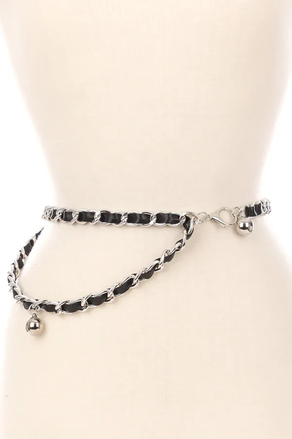 Thin Chain Wrapped Fashion Belt