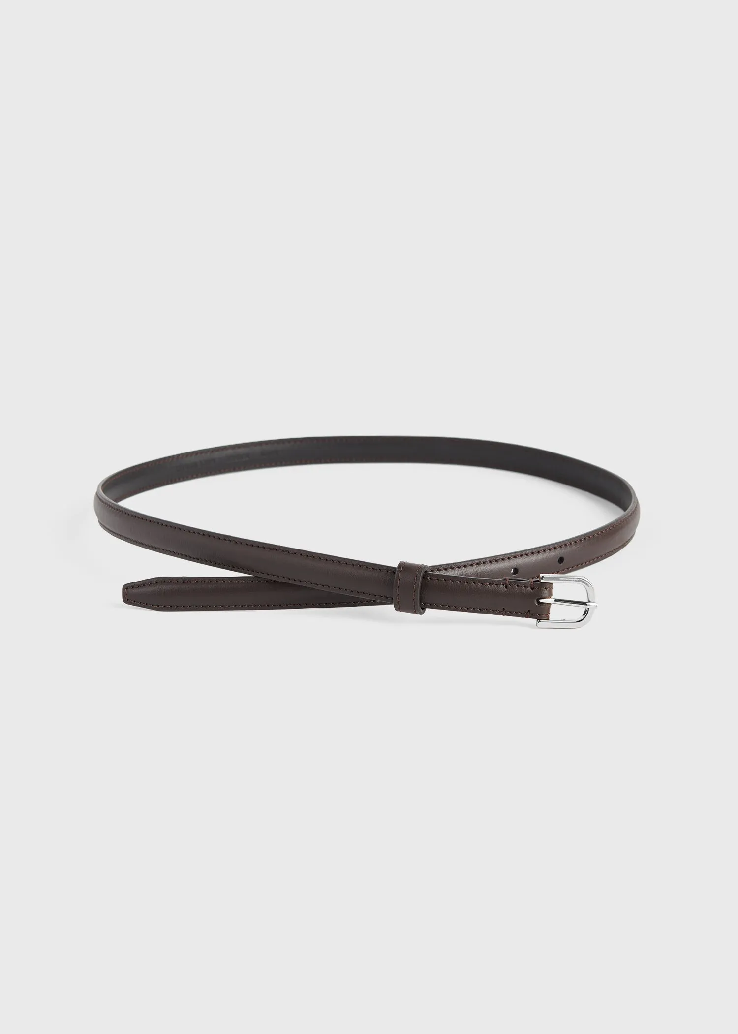 Thin leather belt bark