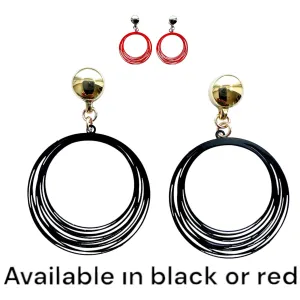 TI-GO Black / Red String Rings earring