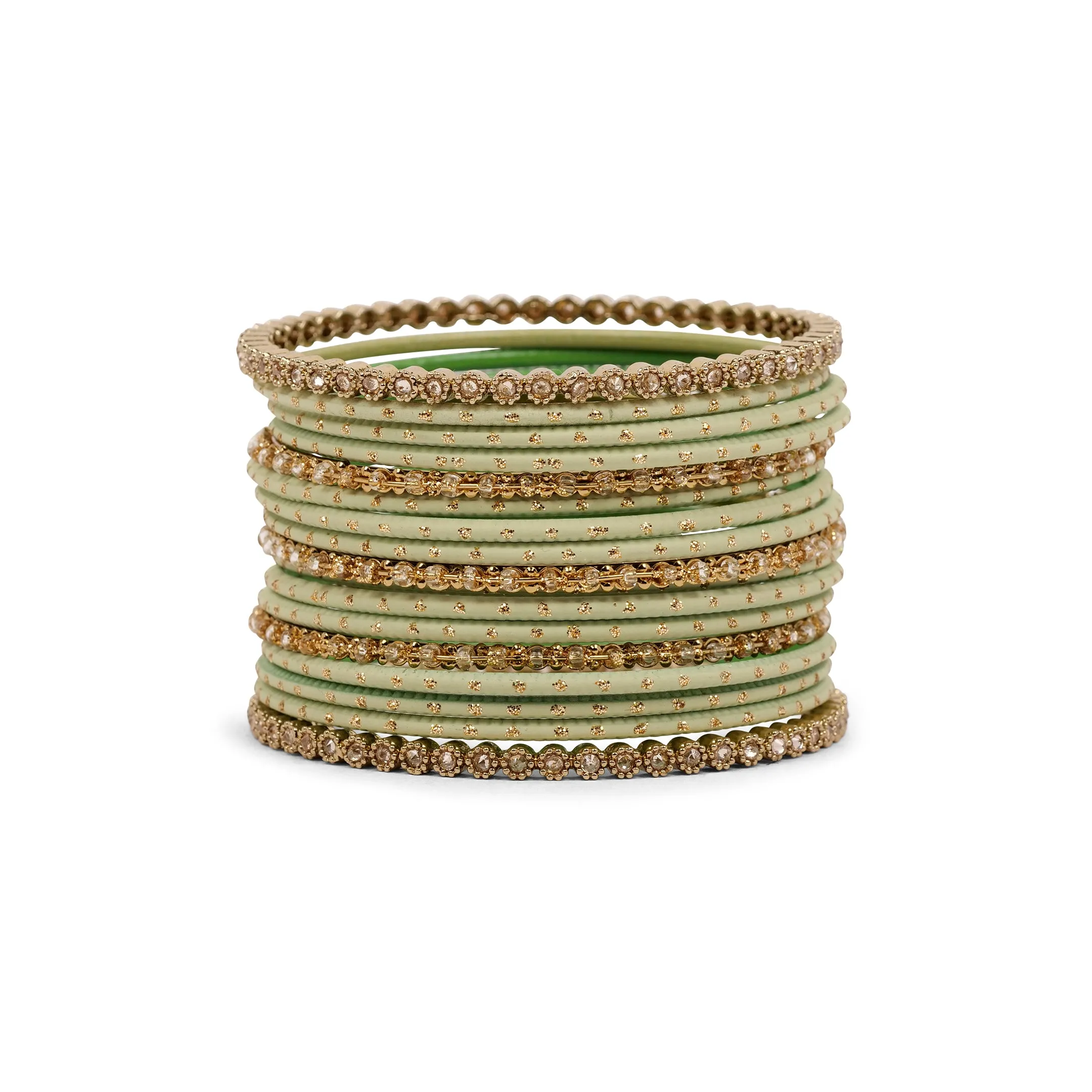 Timeless Antique and Mint Bangle Set