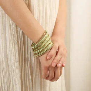 Timeless Antique and Mint Bangle Set