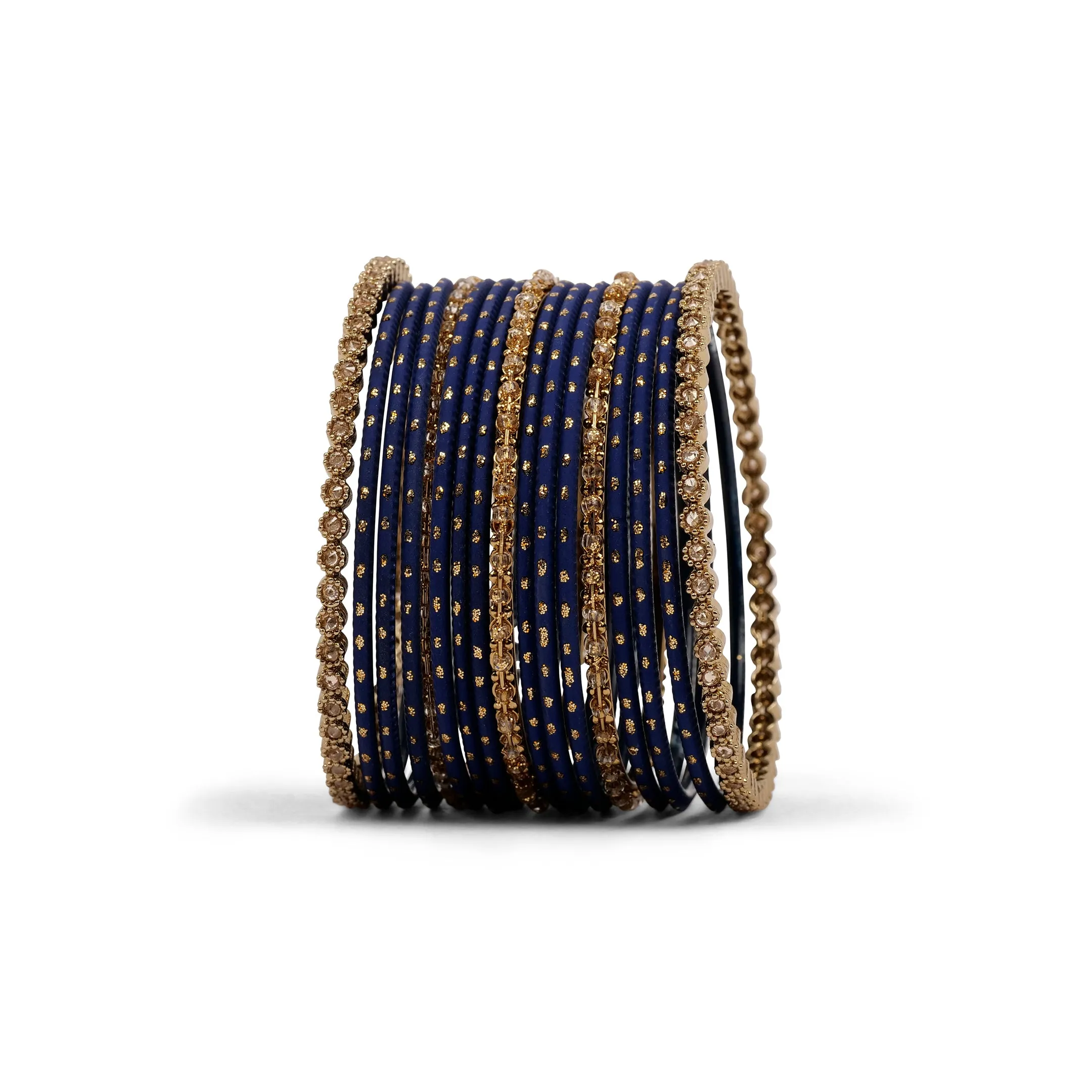 Timeless Antique and Navy Bangle Set