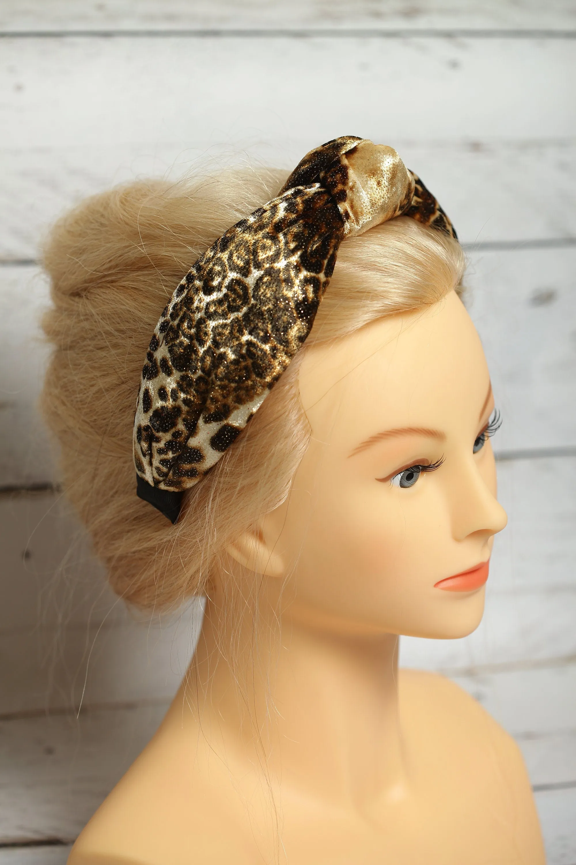 Top knot headband Leopard headband Knot headband women Stylish turban Velvet turban headband Velvet headbands for women