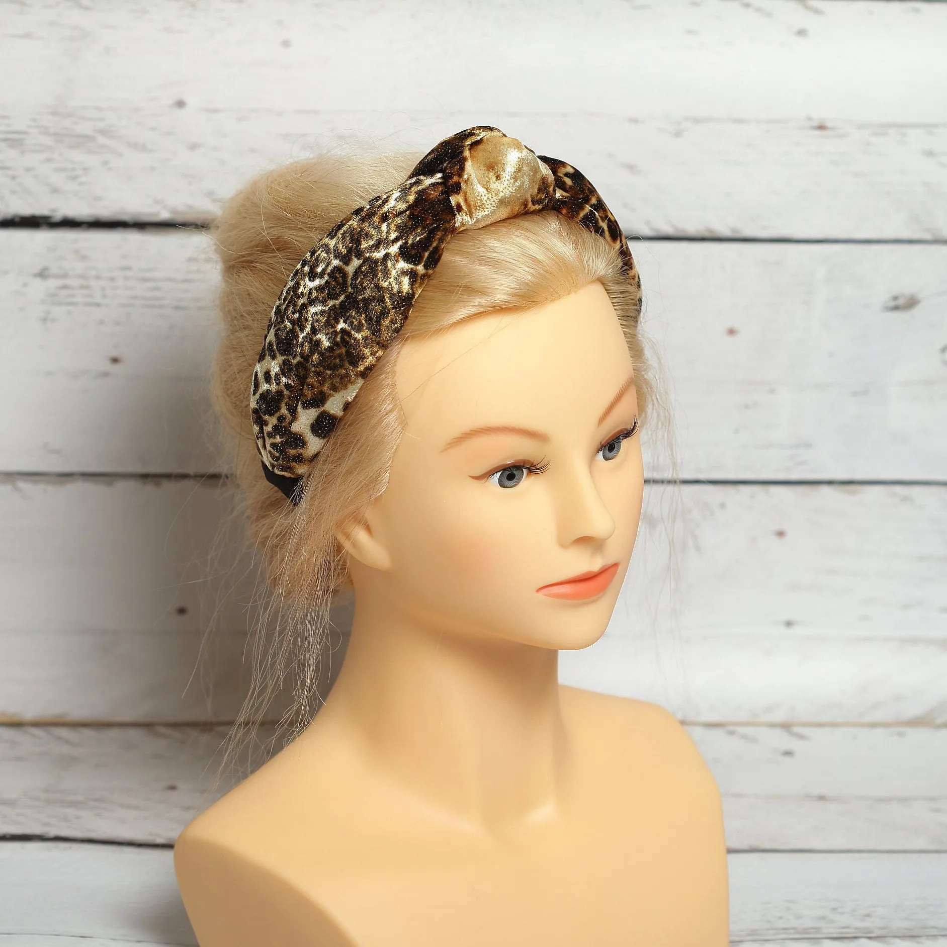 Top knot headband Leopard headband Knot headband women Stylish turban Velvet turban headband Velvet headbands for women