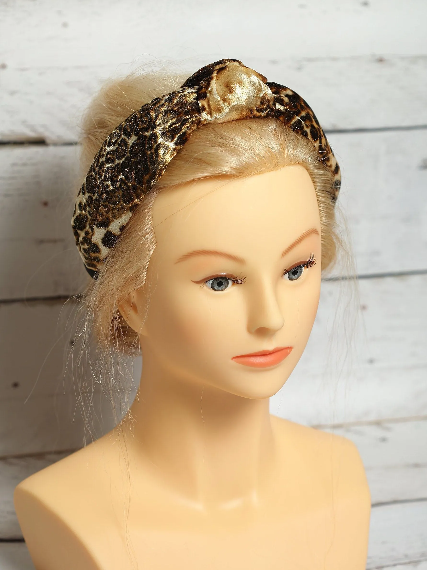 Top knot headband Leopard headband Knot headband women Stylish turban Velvet turban headband Velvet headbands for women