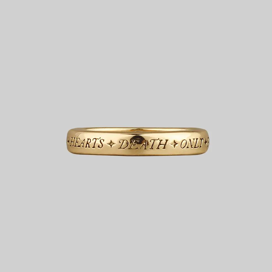 United Hearts Death Only Parts Posie Ring - Gold