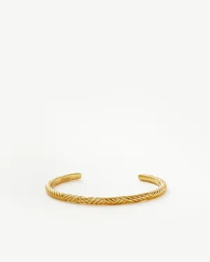 WAVY RIDGE GEMELLI CUFF BRACELET / GOLD