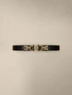 WIDE SMOOTH LEATHER BELT