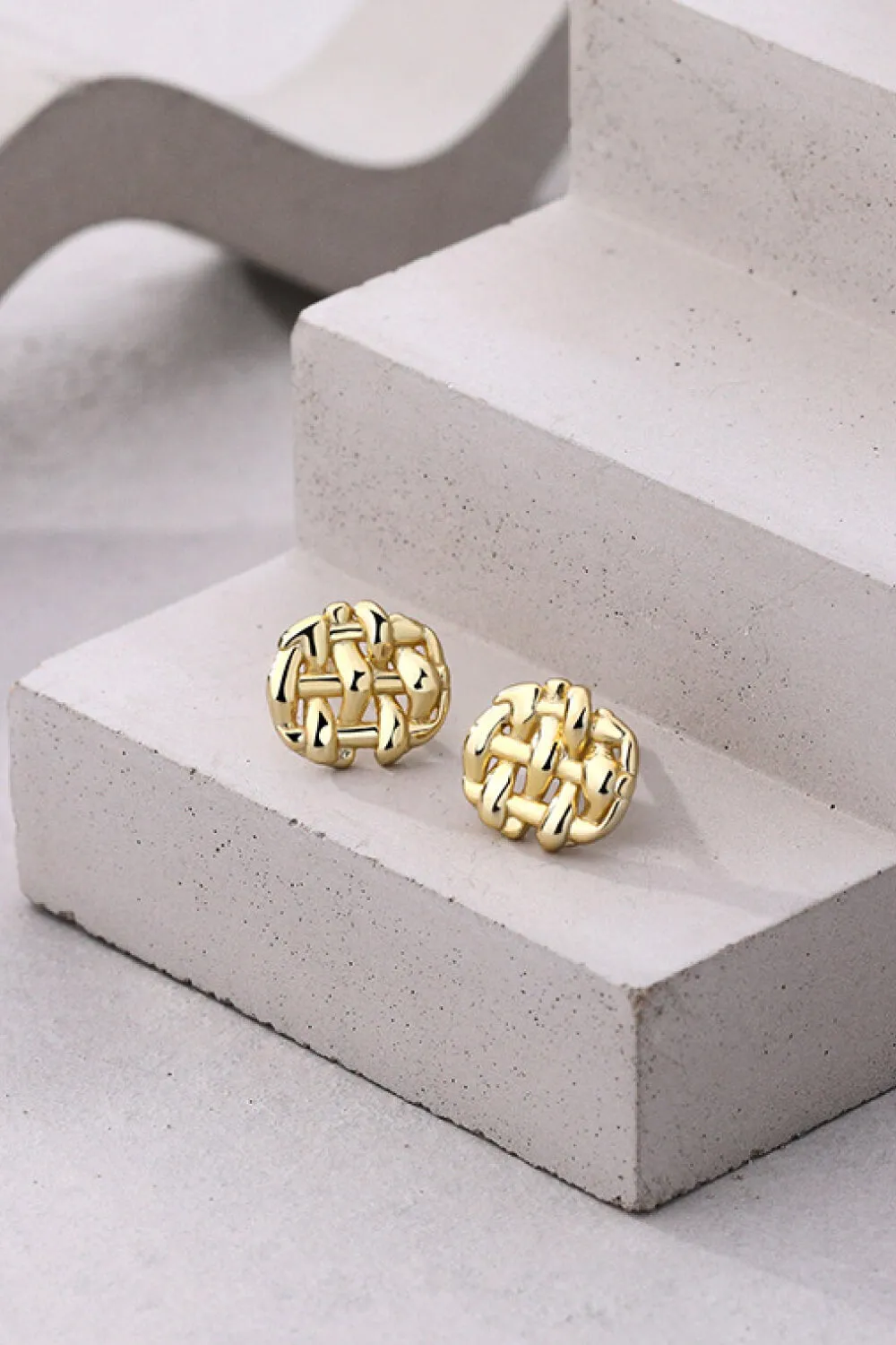 Woven Stud Earrings