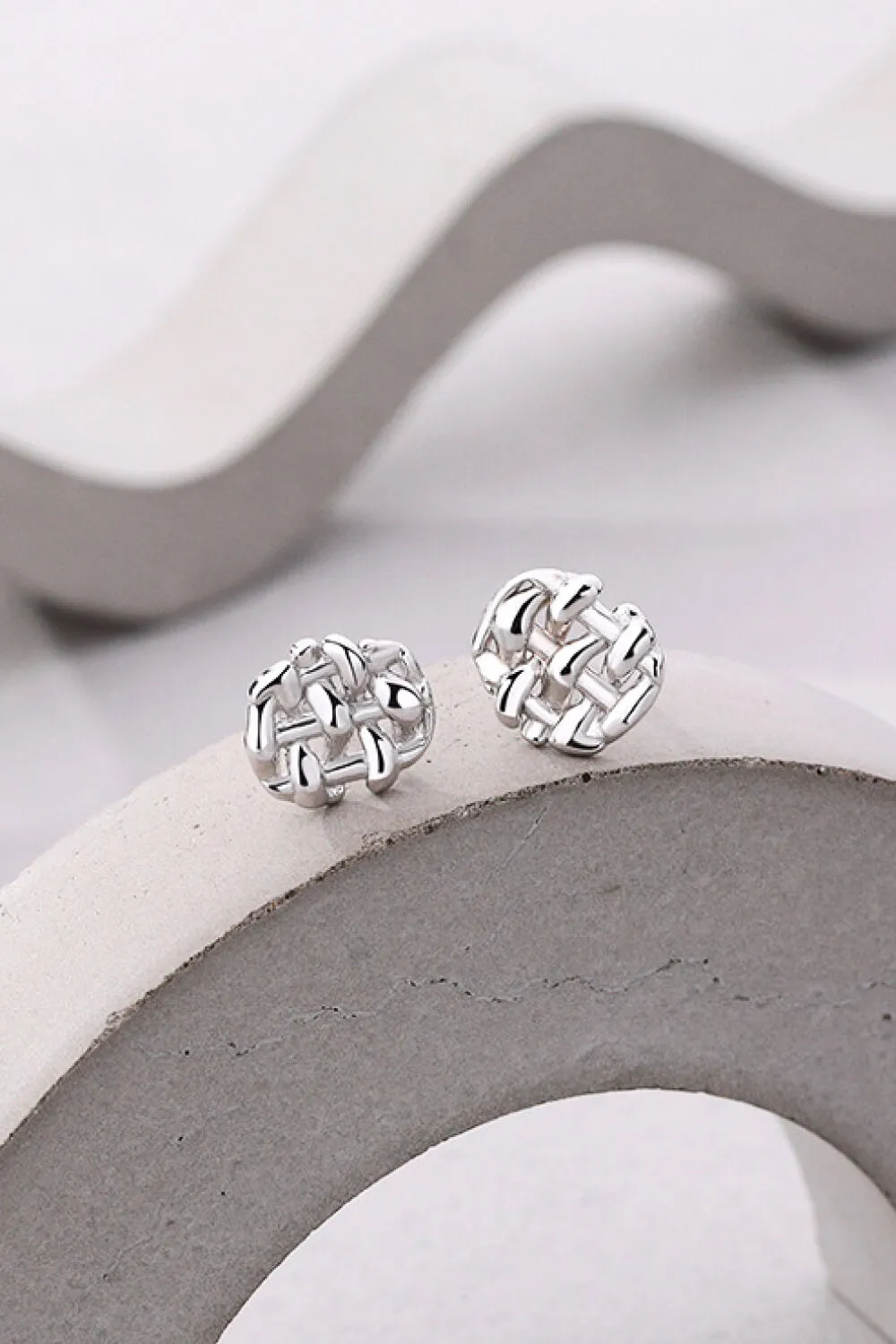 Woven Stud Earrings