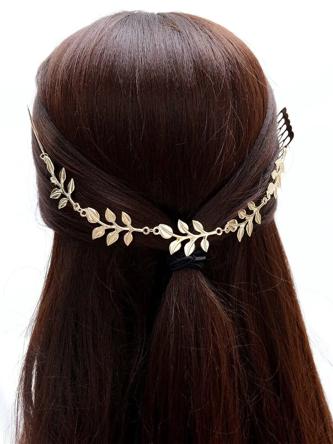 Yellow Chimes Bridal Hair Vine for Women and Girls Bridal Hair Accessories for Wedding Comb Pin for Women Headband Hair Accessories Wedding Jewellery for Women Head band for Girls (Design 9)