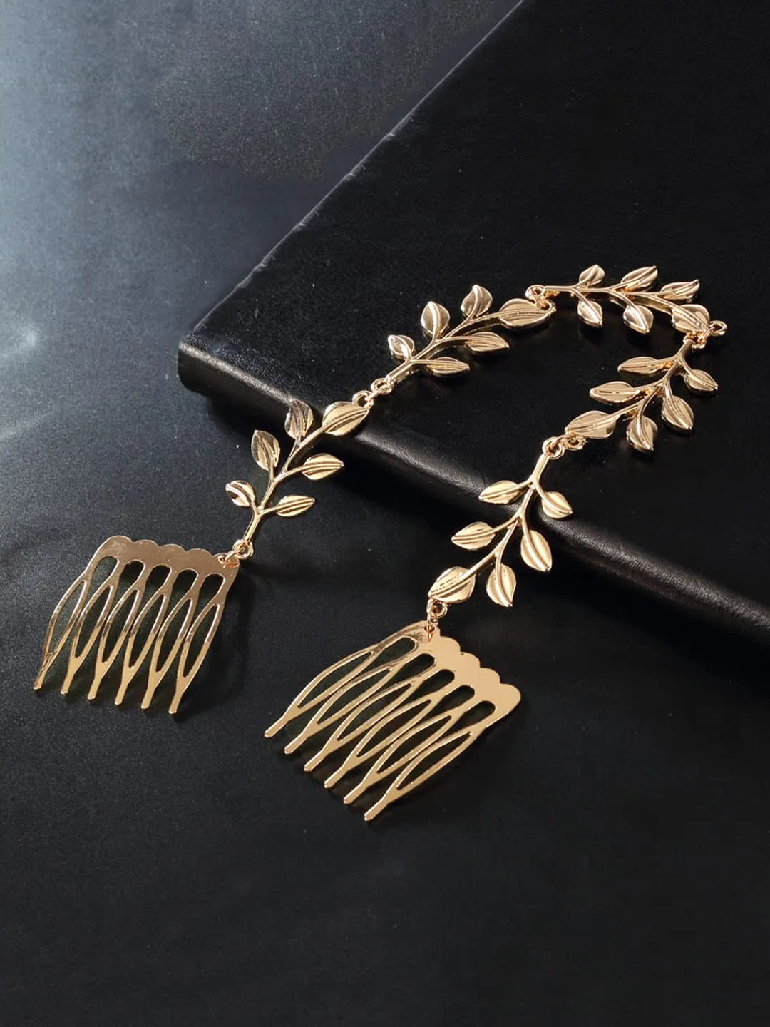 Yellow Chimes Bridal Hair Vine for Women and Girls Bridal Hair Accessories for Wedding Comb Pin for Women Headband Hair Accessories Wedding Jewellery for Women Head band for Girls (Design 9)